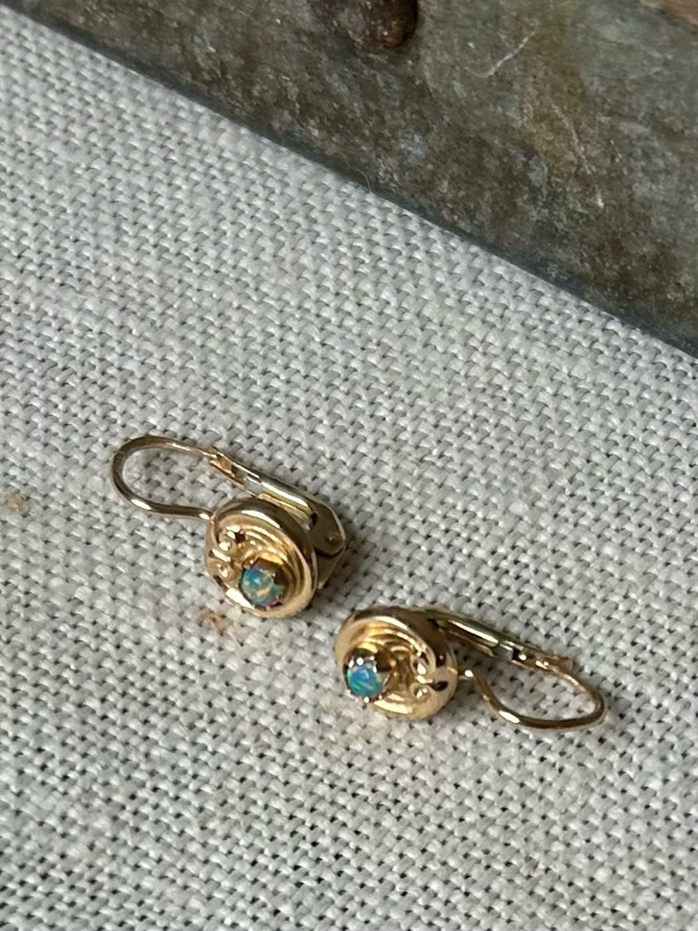 14k Opal Earrings - Picture 6 of 14